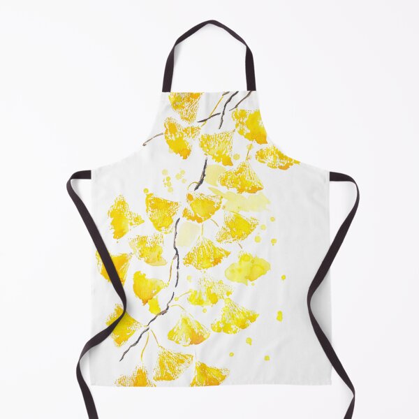 Item preview, Gold ginkgo leaves watercolour painting designed and sold by ColorandColor.