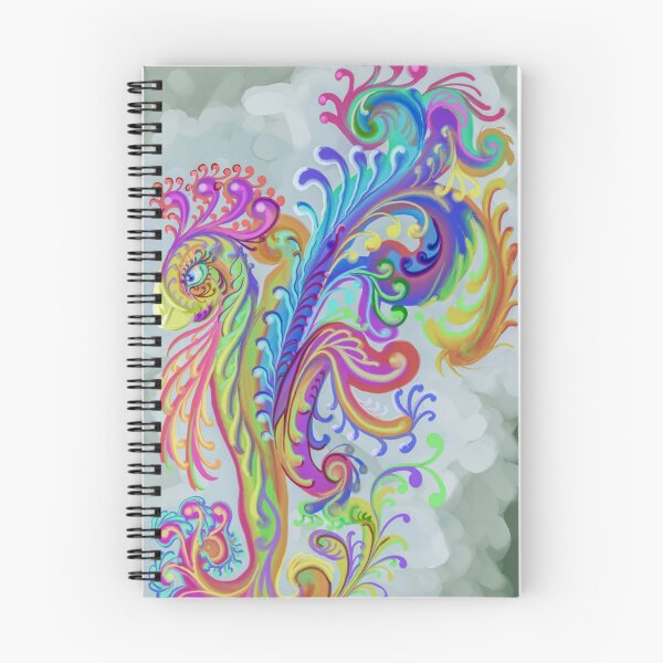 Item preview, Rainbow Peacock – Ornate and Flourish Digital Illustration designed and sold by Keltoi-art.