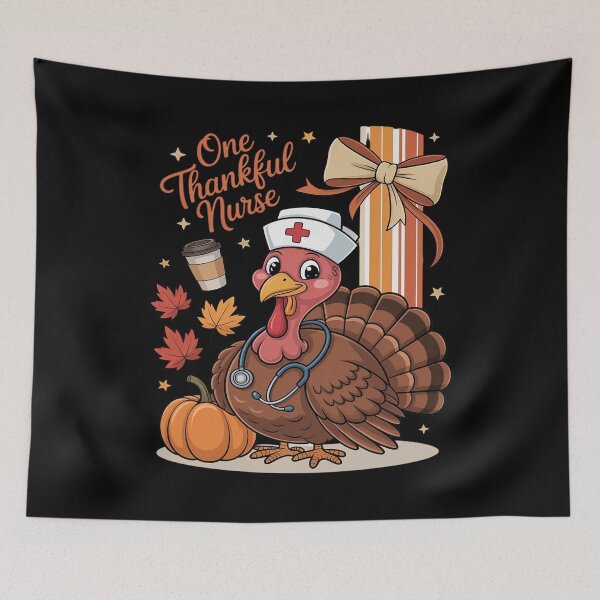 Item preview, Nurse RN Fall Vibes Autumn Pumpkin Turkey One Thankful Nurse designed and sold by CultureSpec.