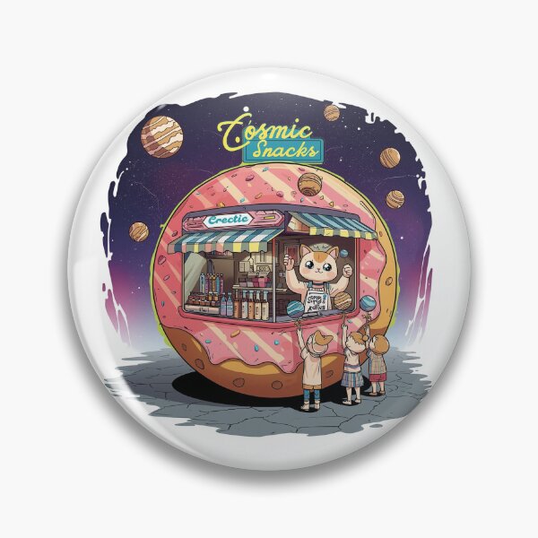 Item preview, Cosmic Snacks Pop Art – Cute Space Cartoon Street Art Design designed and sold by PLUSHIWORLDtm.