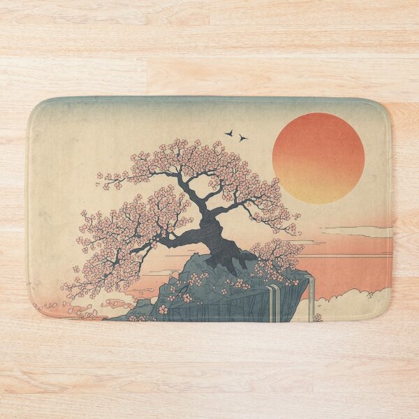 Item preview, Floating Sakura Island – Surreal Ukiyo-e Sunrise Dreamscape designed and sold by Vandy Fullam.