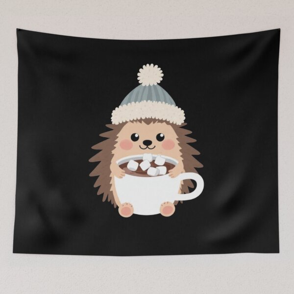 Item preview, Hedgehog with Hot Cocoa designed and sold by Aetheriswork.