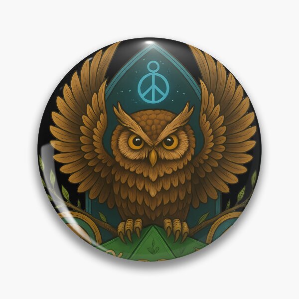 Item preview, Arcane Owl With D20 Dice – Fantasy Magic Artwork designed and sold by DreamiCanvas.
