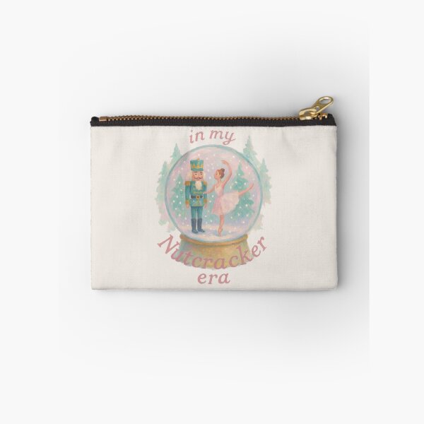 Item preview, Nutcracker Snow Globe with Christmas trees – Dreamy Pastel Christmas Ballerina Illustration designed and sold by Graphicarium Shop.