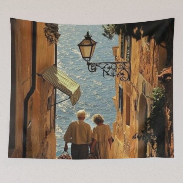 Item preview, Timeless Tenderness In Positano's Golden Alleys designed and sold by iamdesigns14.