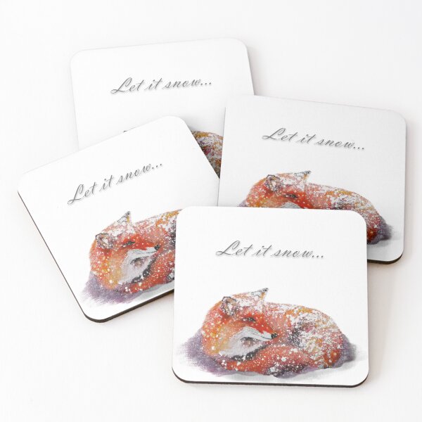Item preview, snowy fox designed and sold by ArtByDorka.