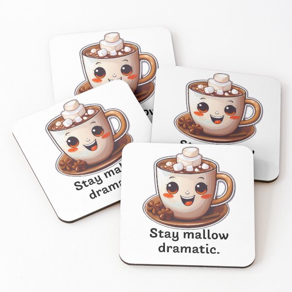 Item preview, Stay Mallow Dramatic, Hot Chocolate Mug, Cute Kawaii Cocoa designed and sold by CuteComfyClub.