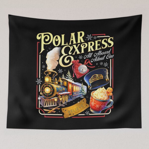 Item preview, Polar Express, Vintage Christmas Believe, All Aboard Admit One Xmas Movie, Christmas Train Family Vacation designed and sold by cleanframe.