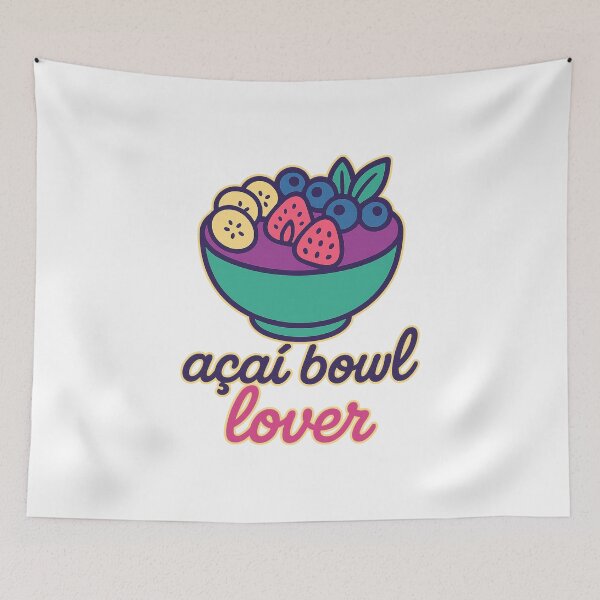 Item preview, Neon Acai Bowl Lover Healthy Kawaii Food Art designed and sold by RedCircleArt.