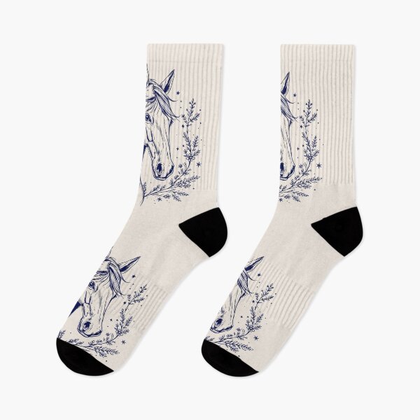 Artikelvorschau, Mystische florale Pferdeillustration entworfen und verkauft von VelvetSkyStudio.