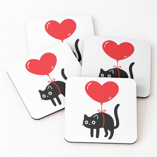 Item preview, Love-Floating Black Cat designed and sold by Snacky Paws.