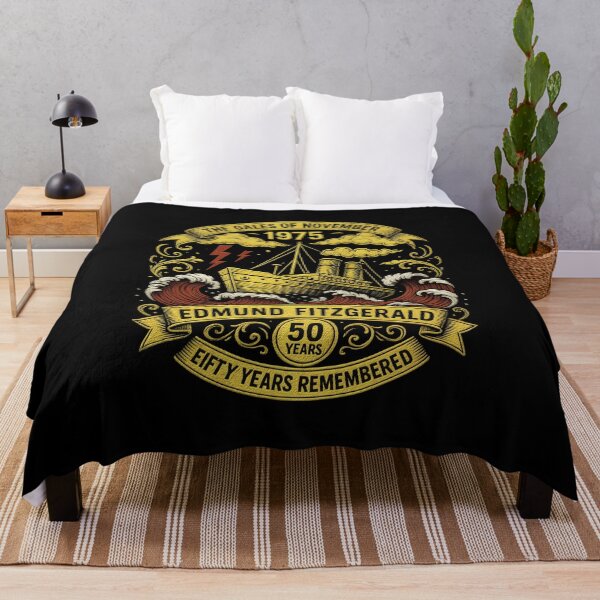 Item preview, Edmund Fitzgerald Ship 1975 Anniversary Great Lakes Tribute designed and sold by gear-posters.