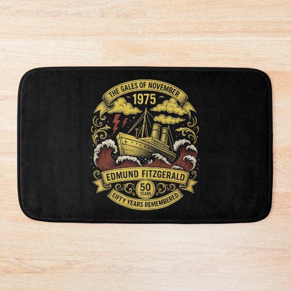 Item preview, Edmund Fitzgerald Ship 1975 Anniversary Great Lakes Tribute designed and sold by gear-posters.