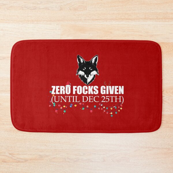 Item preview, Zero Focks Given (Until Dec 25th) | Funny Fox Sarcastic Christmas Gift designed and sold by SylwiaPrint.