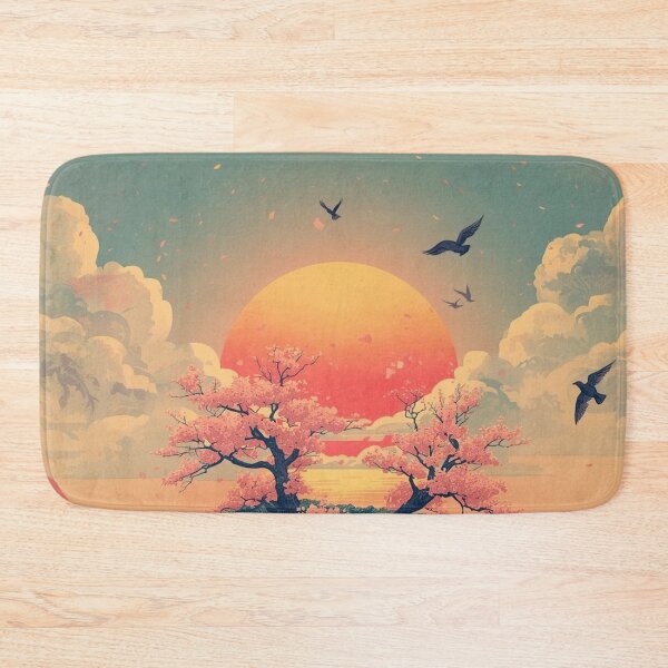 Item preview, Sakura Sky Lantern Isle – Surreal Ukiyo-e Floating Island Fantasy designed and sold by Vandy Fullam.