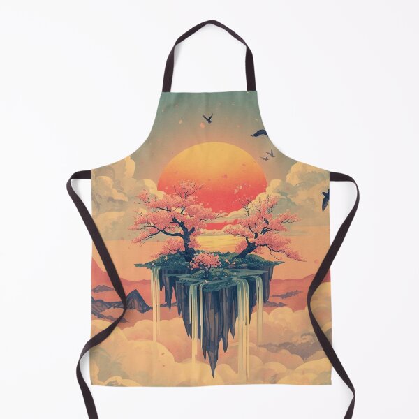 Item preview, Sakura Sky Lantern Isle – Surreal Ukiyo-e Floating Island Fantasy designed and sold by Vandy Fullam.