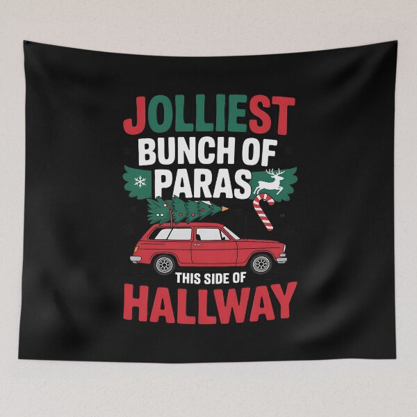Item preview, Jolliest Bunch of Paras This Side of The Hallway Christmas designed and sold by BakeryDozen.