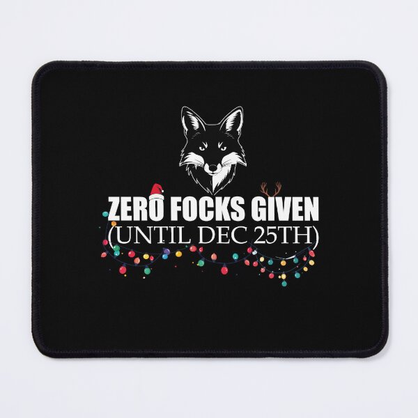 Item preview, Zero Focks Given (Until Dec 25th) | Funny Fox Sarcastic Christmas Gift designed and sold by SylwiaPrint.
