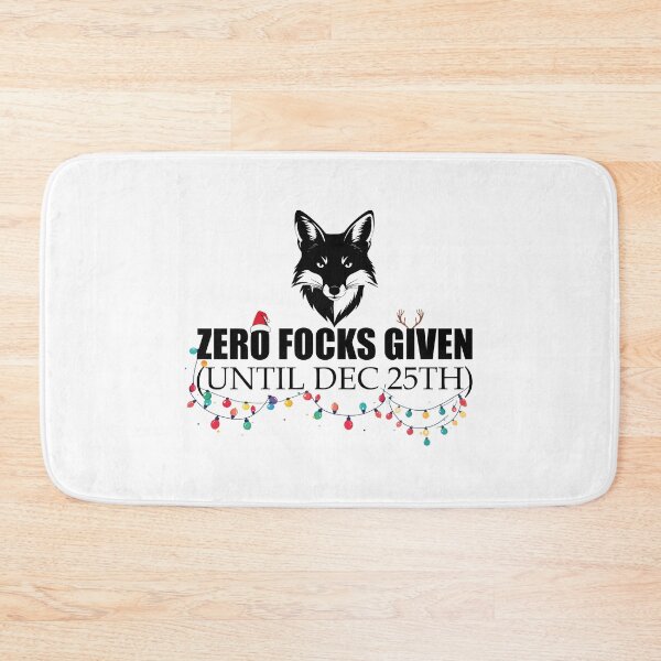 Item preview, Zero Focks Given (Until Dec 25th) | Funny Fox Sarcastic Christmas Gift designed and sold by SylwiaPrint.
