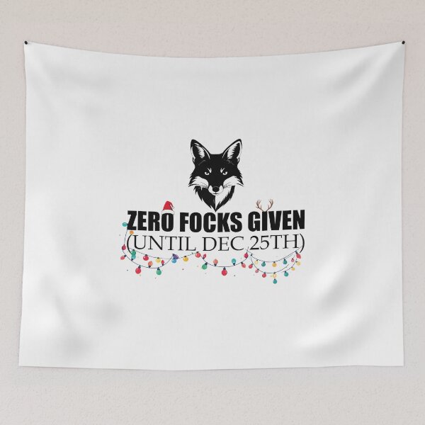 Item preview, Zero Focks Given (Until Dec 25th) | Funny Fox Sarcastic Christmas Gift designed and sold by SylwiaPrint.