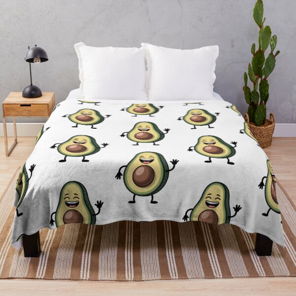 Item preview, Cute Kawaii Avocado: Happy Waving Fruit Cartoon Character designed and sold by RudArtAI.