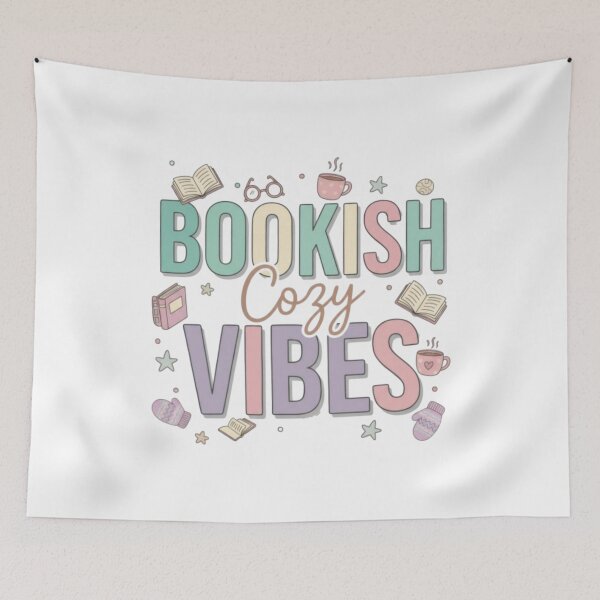 Item preview, Pastel Bookish Cozy Vibes Typography designed and sold by Furr-n-Purr.
