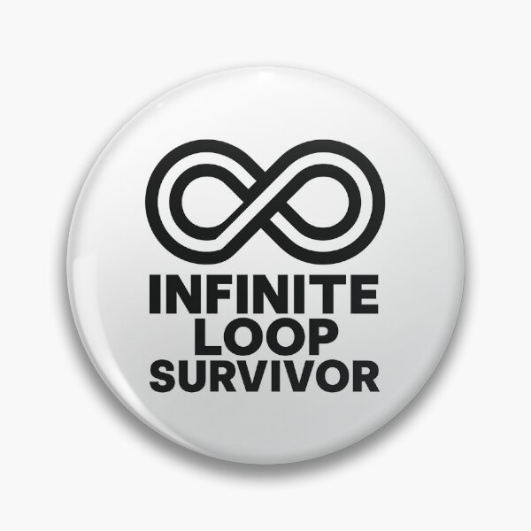 Item preview, Infinite Loop Survivor – Bold Dev Badge Emblem designed and sold by techy-rrr.