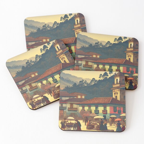 Item preview, Ukiyo-e Bogotá Colombia – Edo-Style Monserrate Mountain & Colorful Cityscape designed and sold by Vandy Fullam.