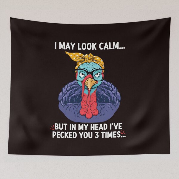 Item preview, I May Look Calm, Sarcastic Chicken, Funny Chicken Owner, Chicken Mom, Chicken Humor, Chicken designed and sold by DesignDenDo ⭐⭐⭐⭐⭐.