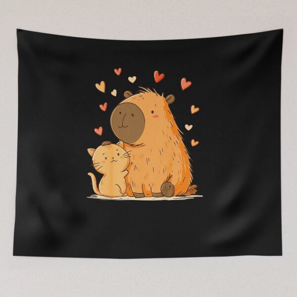 Item preview, Christmas Kawaii Cat Capybara designed and sold by BASKF.