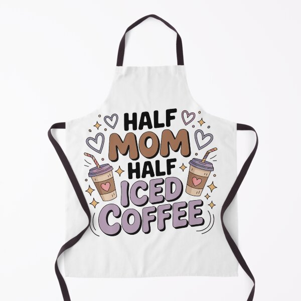 Item preview, Half Mom Half Iced Coffee – Funny Mom Life Coffee Quote Sticker designed and sold by Lulunza.