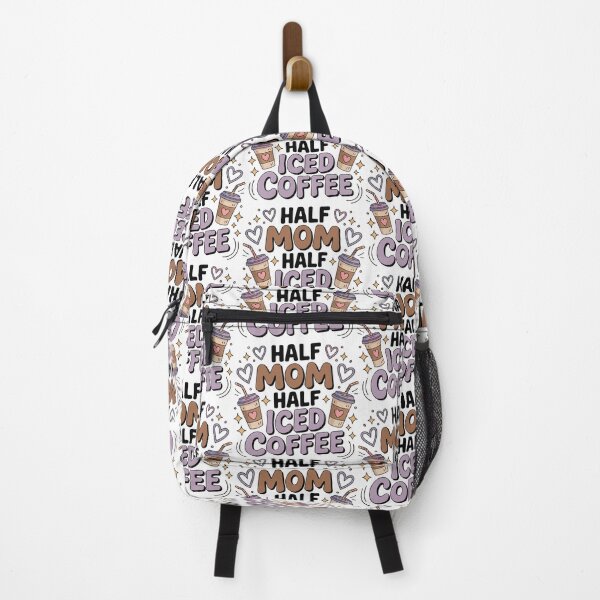 Item preview, Half Mom Half Iced Coffee – Funny Mom Life Coffee Quote Sticker designed and sold by Lulunza.