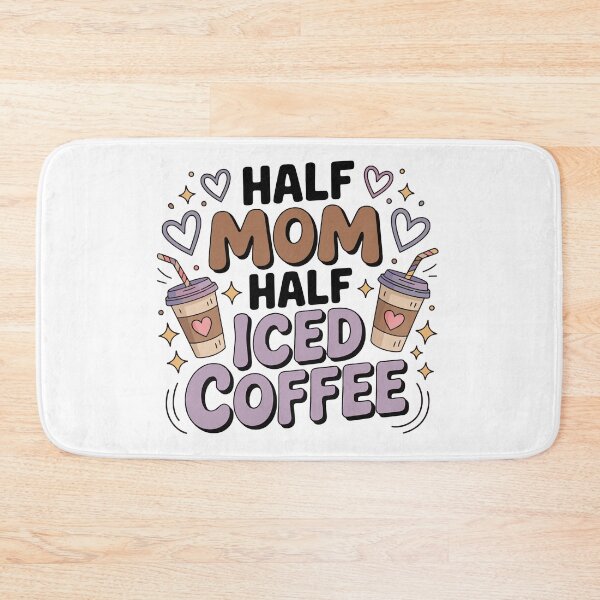 Item preview, Half Mom Half Iced Coffee – Funny Mom Life Coffee Quote Sticker designed and sold by Lulunza.
