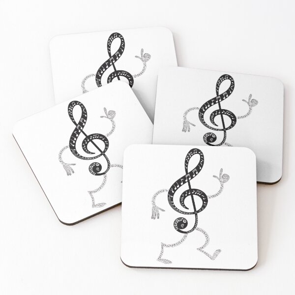 Item preview, Dancing Treble Clef: Musical Note Character Illustration designed and sold by RudArtAI.