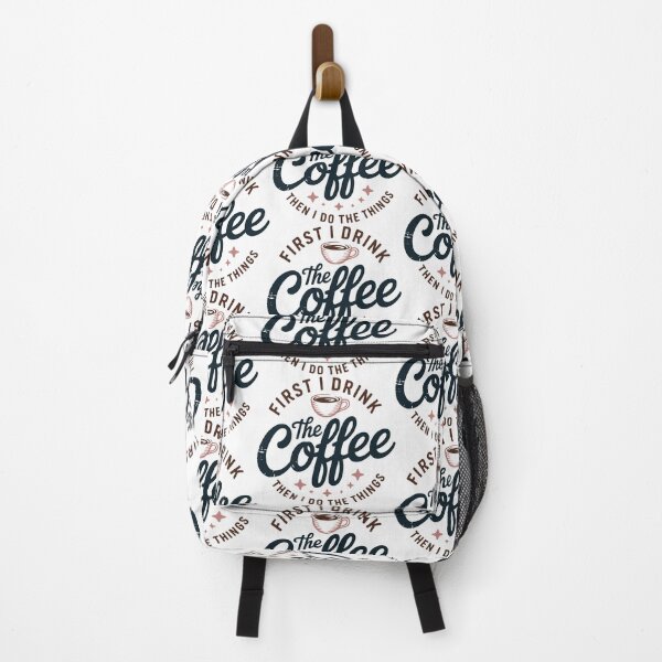 Item preview, First I Drink The Coffee – Motivational Coffee Quote Retro Design designed and sold by Lulunza.