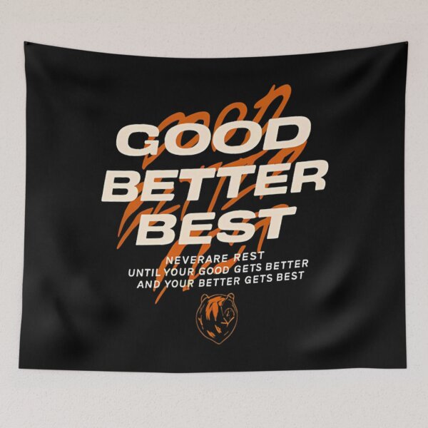 Item preview, Good Better Best, Chicago Pro Football Mantra, Good Better Best, Inspirational Coach, Motivational Locker  designed and sold by judithcooley.