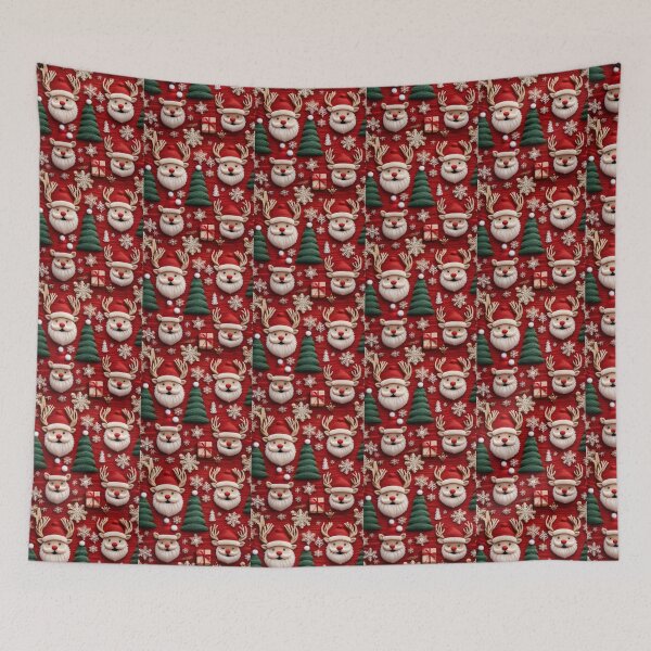 Aperçu de l'œuvre Handmade Holiday — Yarn Spirits on Crimson Knit créée et vendue par Aeboz Studio.