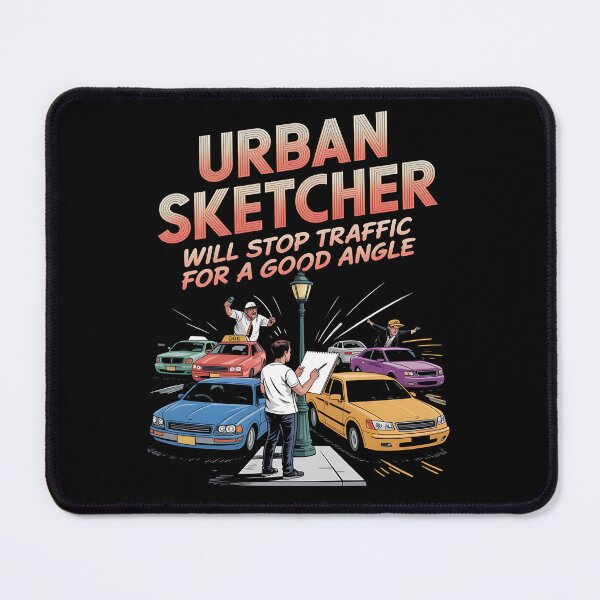 Item preview, urban sketching - ink and watercolor - city sketcher - artist on the go - travel sketching - pen and ink lover - hand-drawn - sketching streetwear - creative life apparel - sketchbook designed and sold by JansenGS.