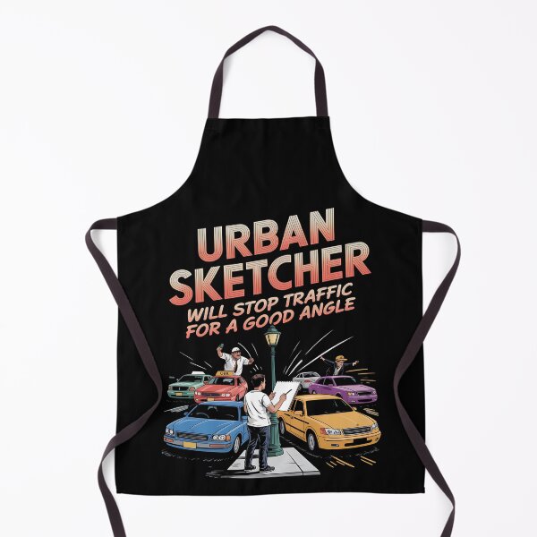 Item preview, urban sketching - ink and watercolor - city sketcher - artist on the go - travel sketching - pen and ink lover - hand-drawn - sketching streetwear - creative life apparel - sketchbook designed and sold by JansenGS.