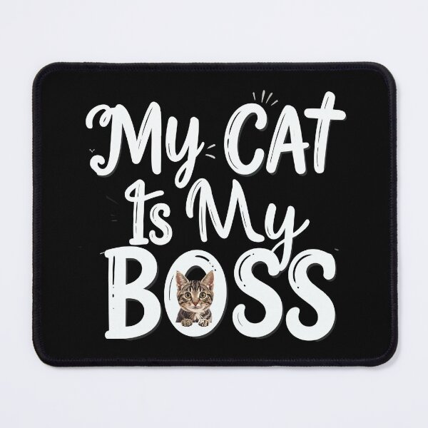 Item preview, My Cat Is My Boss T-Shirt | Funny WFH Pet Owner Coworker Gift designed and sold by SylwiaPrint.