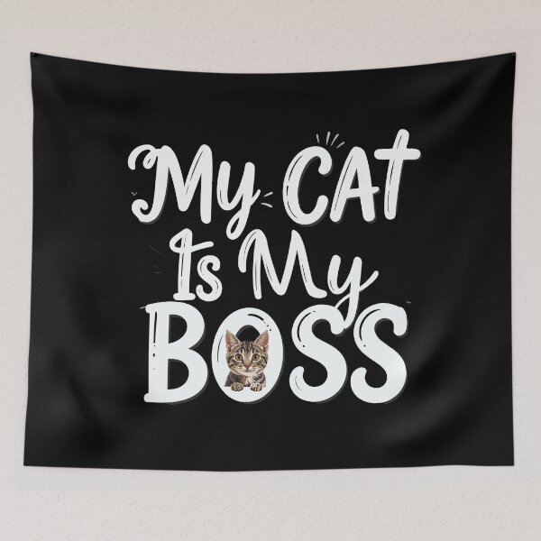 Item preview, My Cat Is My Boss T-Shirt | Funny WFH Pet Owner Coworker Gift designed and sold by SylwiaPrint.