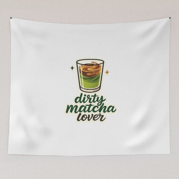 Item preview, Dirty Matcha Lover Aesthetic Latte Coffee Design Sticker designed and sold by RedCircleArt.