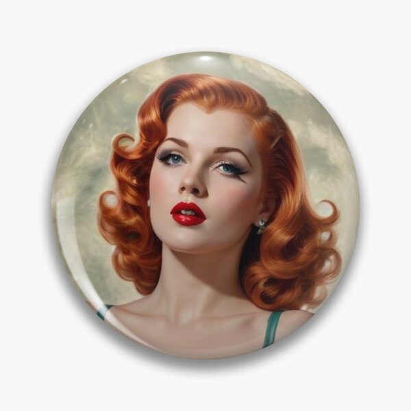 Item preview, Vintage 1940s Redhead Pin-Up – The Moon Tarot | Retro Celestial Art Deco Poster designed and sold by MissSaylor.