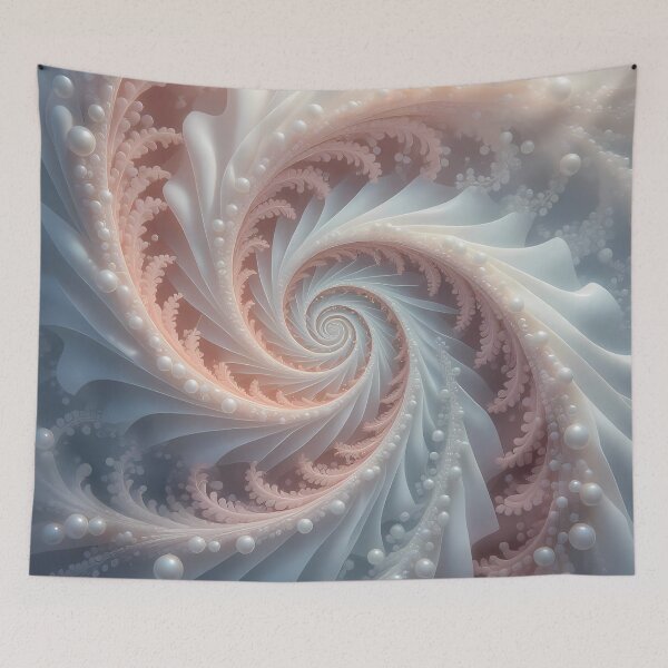 Item preview, Elegant Spiral of Pearls, Coral & Leaves (image size 8320x12480) designed and sold by Digital-Davinci.