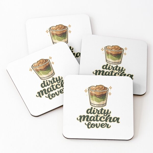 Item preview, Dirty Matcha Lover Aesthetic Latte Coffee Design Sticker designed and sold by RedCircleArt.