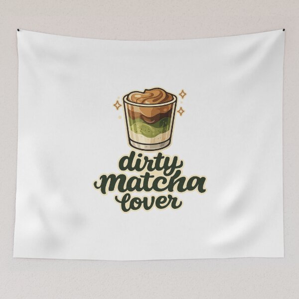 Item preview, Dirty Matcha Lover Aesthetic Latte Coffee Design Sticker designed and sold by RedCircleArt.