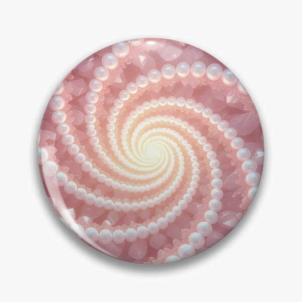 Item preview, Glowing Spiral of Pearls, Pink Crystals, Pearl Spiral Art (image size 8320x12480) designed and sold by Digital-Davinci.