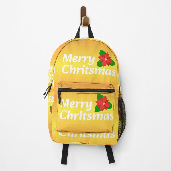 Item preview, Merry Christmas Poinsettia Design – Warm Yellow Christmas Card Style designed and sold by katerin17.