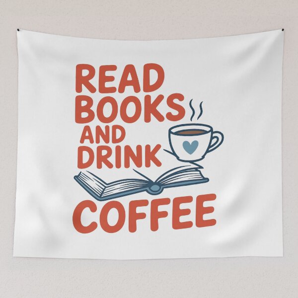 Item preview, Read Books And Drink Coffee – Cozy Book Lover Coffee Sticker designed and sold by Lulunza.