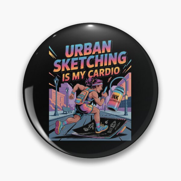 Item preview, urban sketching - ink and watercolor - city sketcher - artist on the go - travel sketching - pen and ink lover - hand-drawn - sketching streetwear - creative life apparel - sketchbook designed and sold by JansenGS.